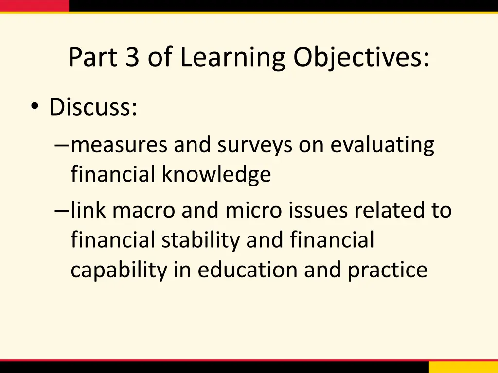 part 3 of learning objectives