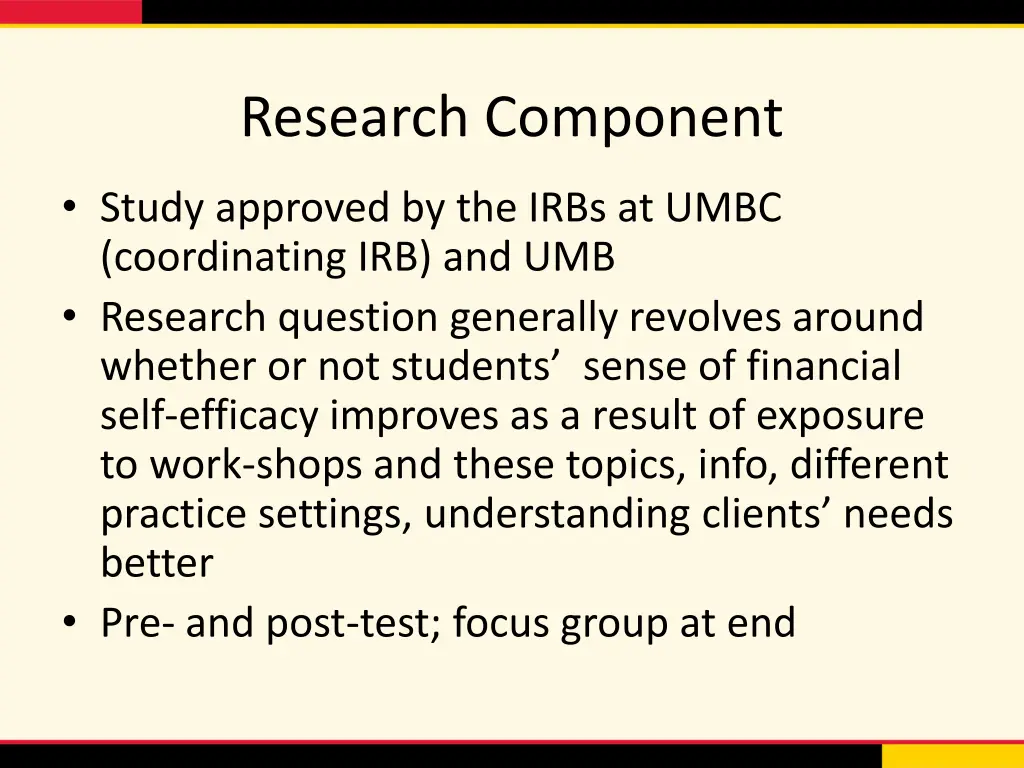 research component