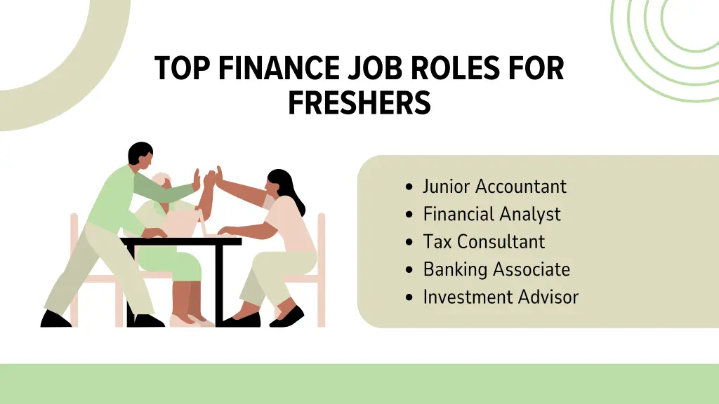 top finance job roles for freshers