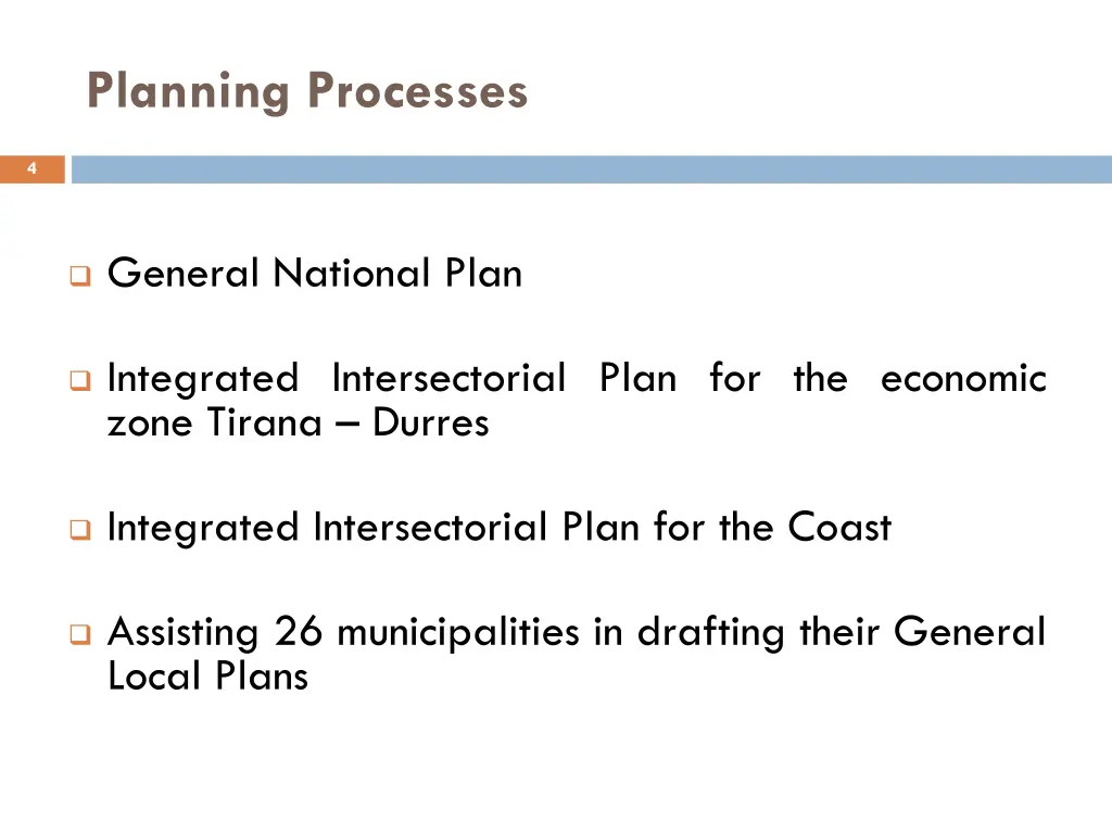 planning processes