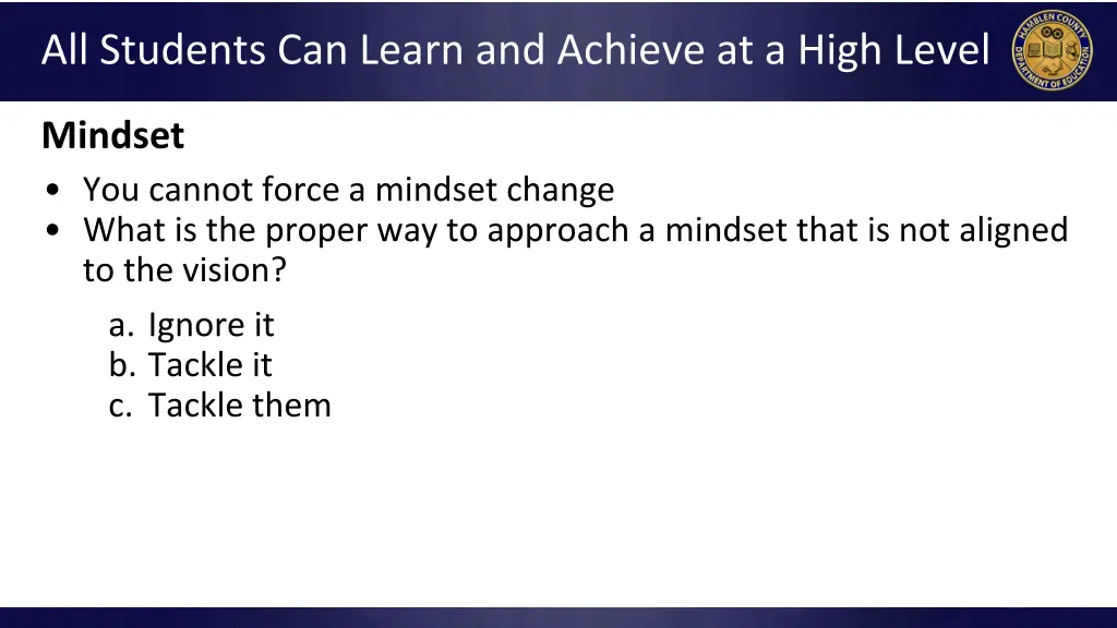 all students can learn and achieve at a high level 6