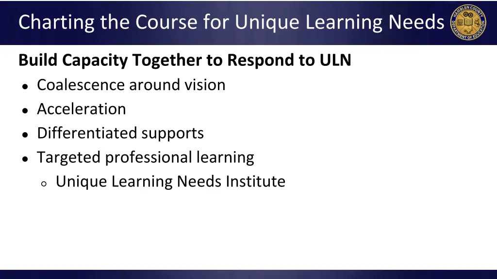 charting the course for unique learning needs 4