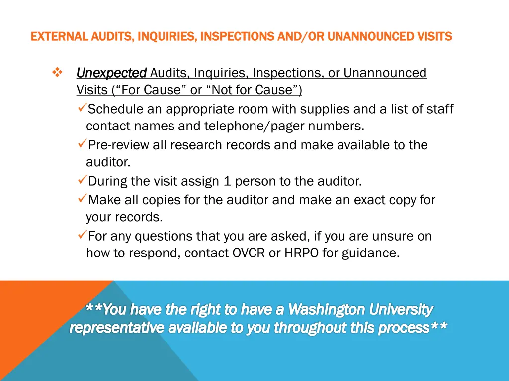 external audits inquiries inspections 1