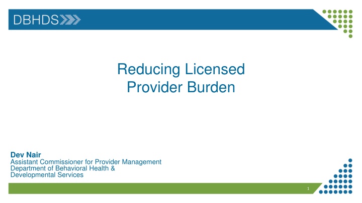reducing licensed provider burden