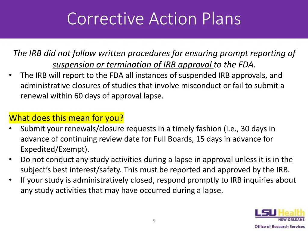 corrective action plans 2