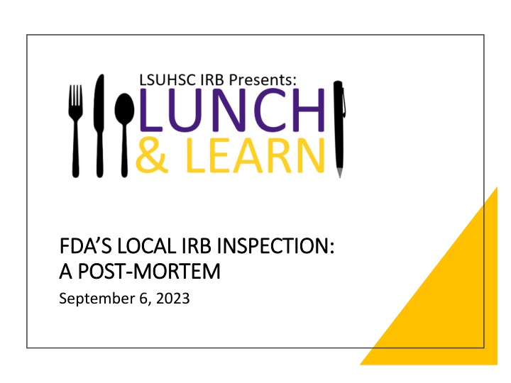 fda s local irb inspection fda s local