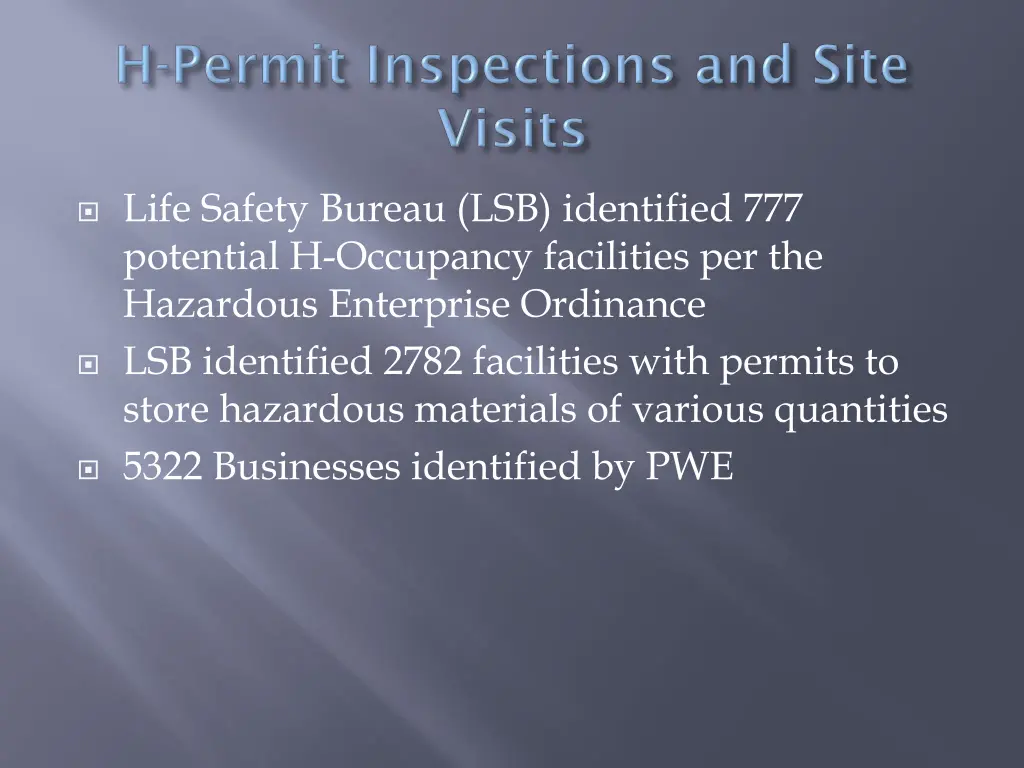 life safety bureau lsb identified 777 potential