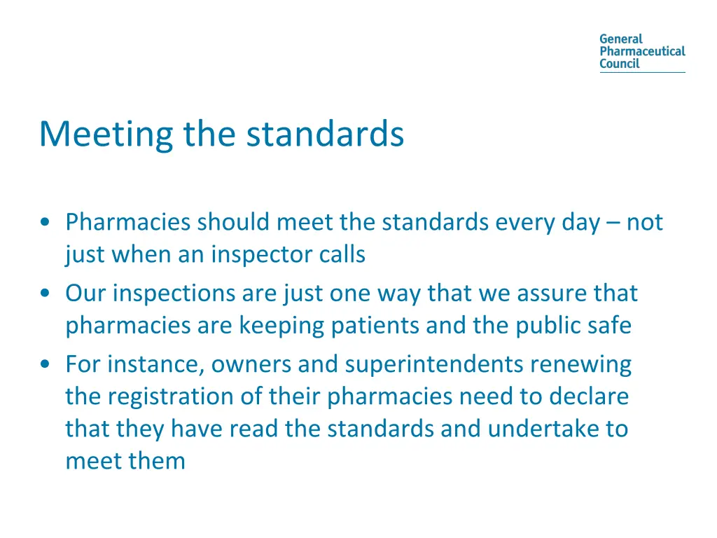 meeting the standards