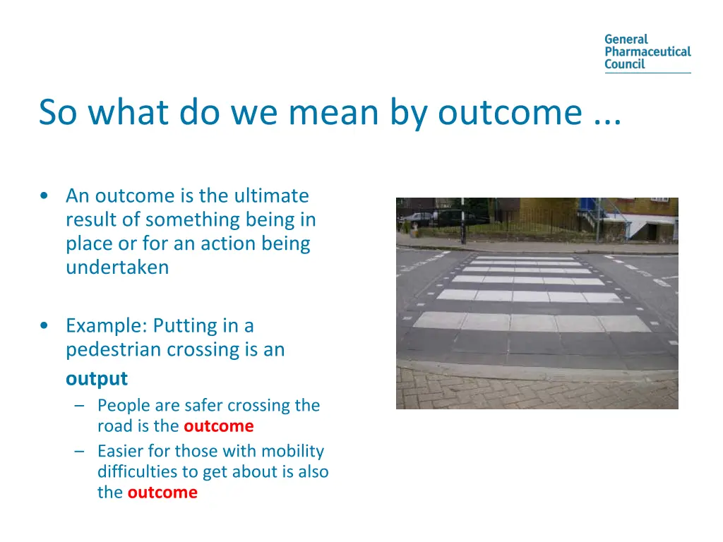 so what do we mean by outcome