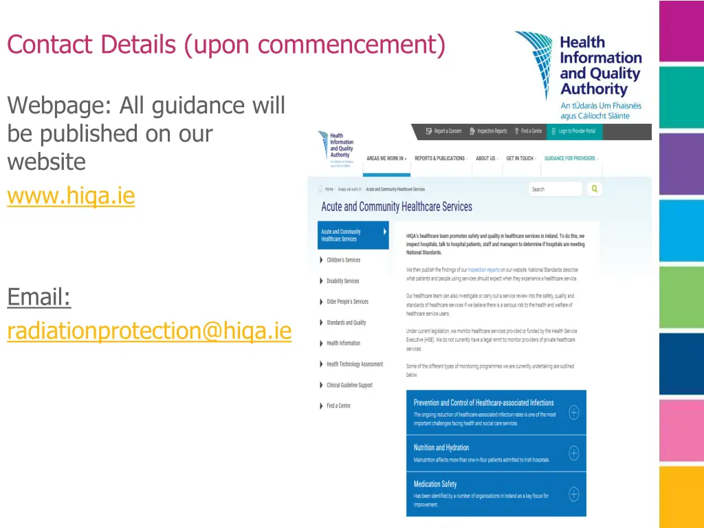 contact details upon commencement