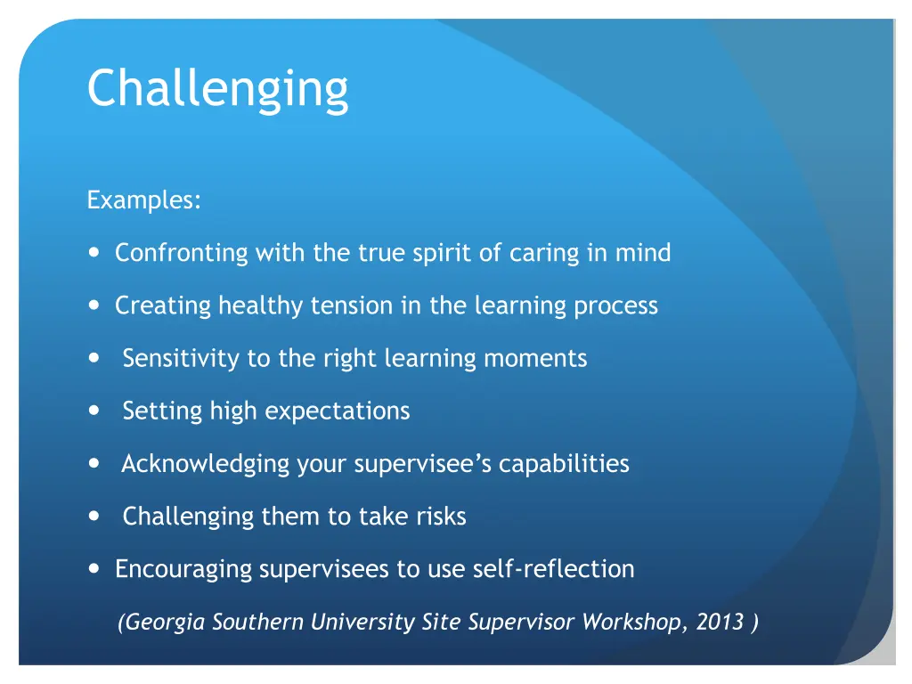 challenging