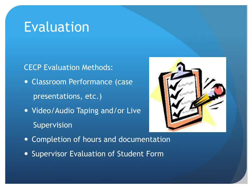evaluation