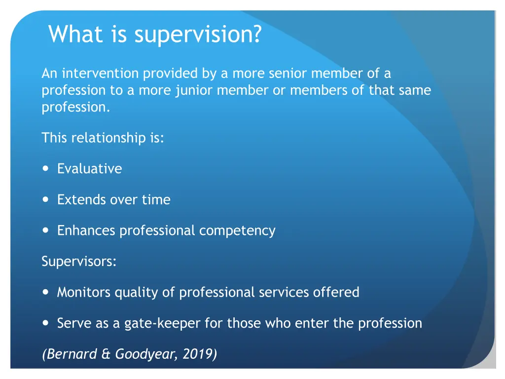 what is supervision
