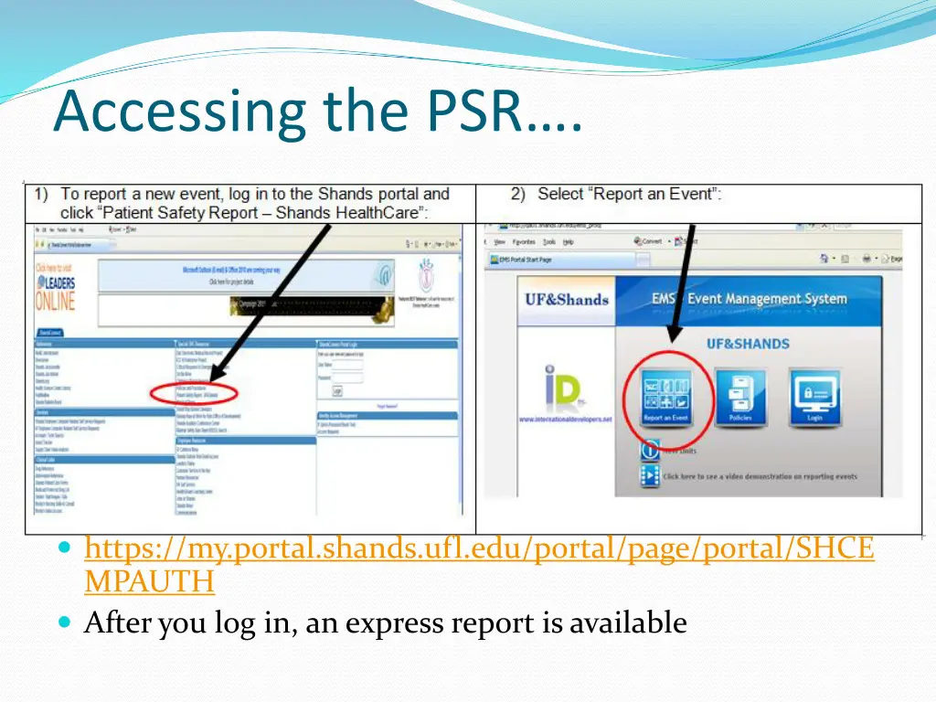 accessing the psr