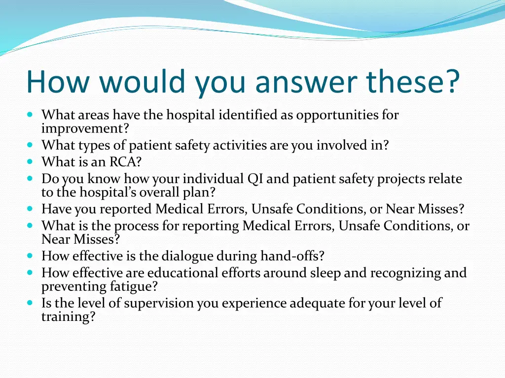 how would you answer these
