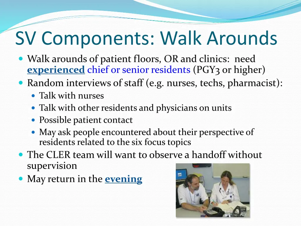 sv components walk arounds walk arounds