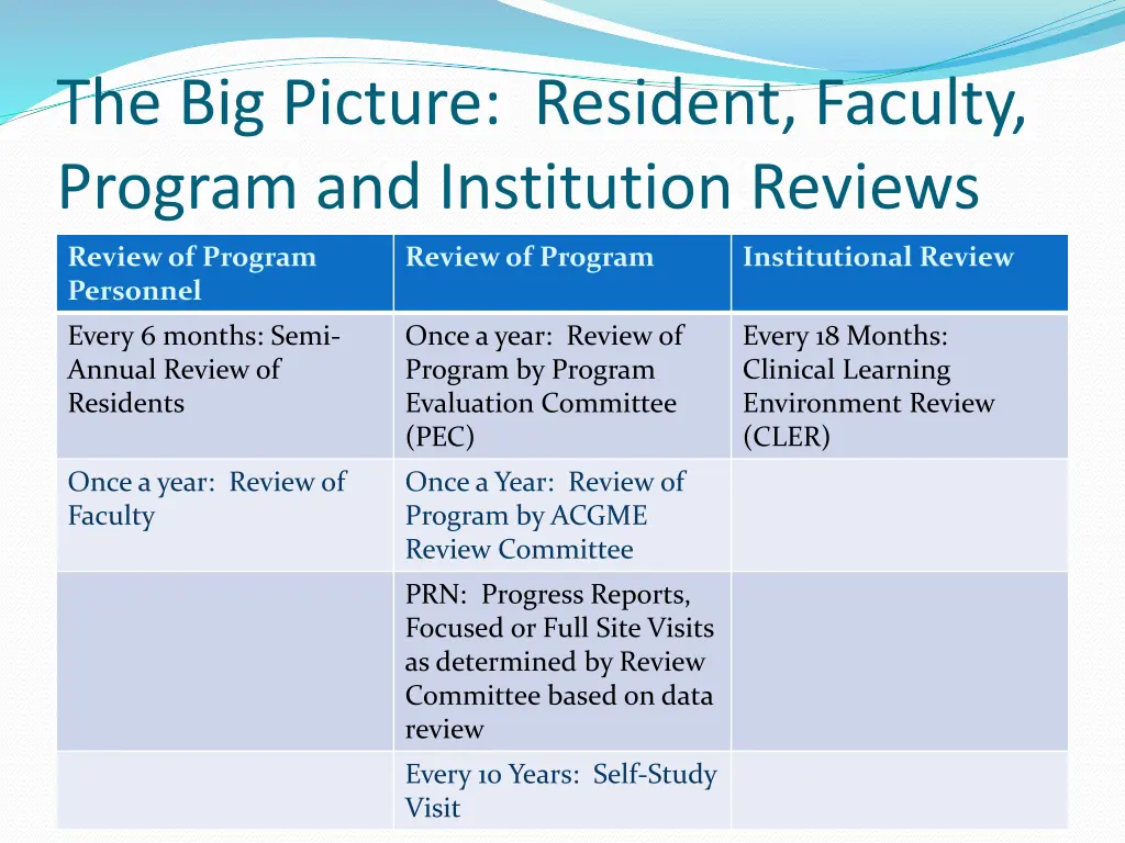 the big picture resident faculty program