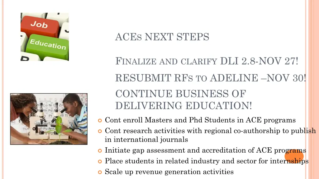 ace s next steps