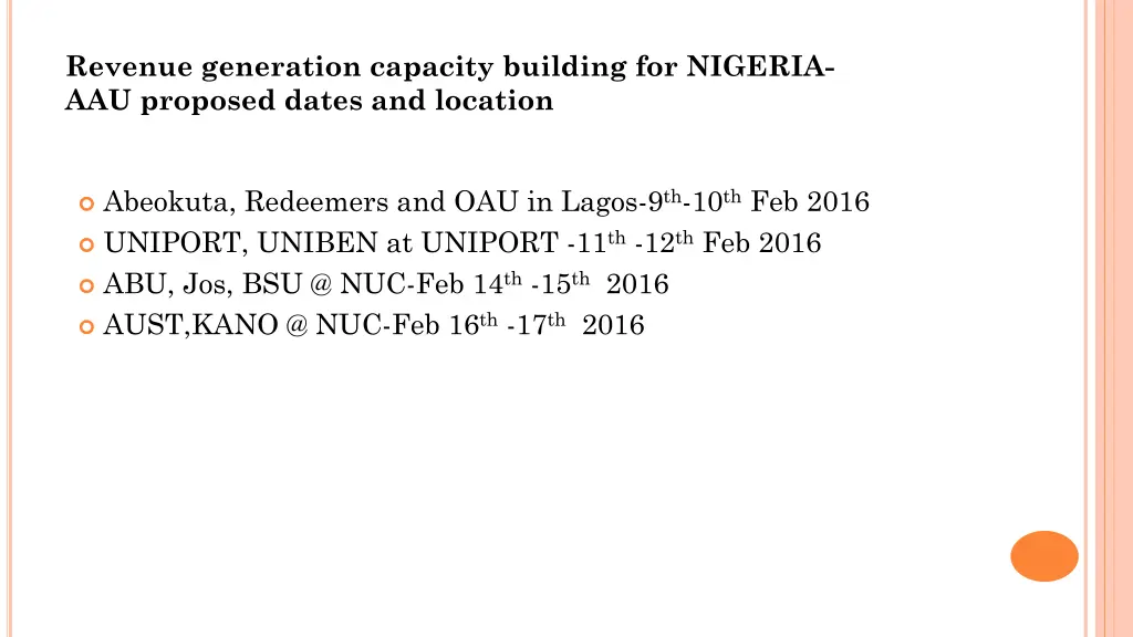revenue generation capacity building for nigeria