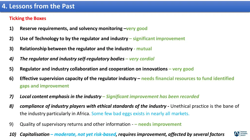 4 lessons from the past