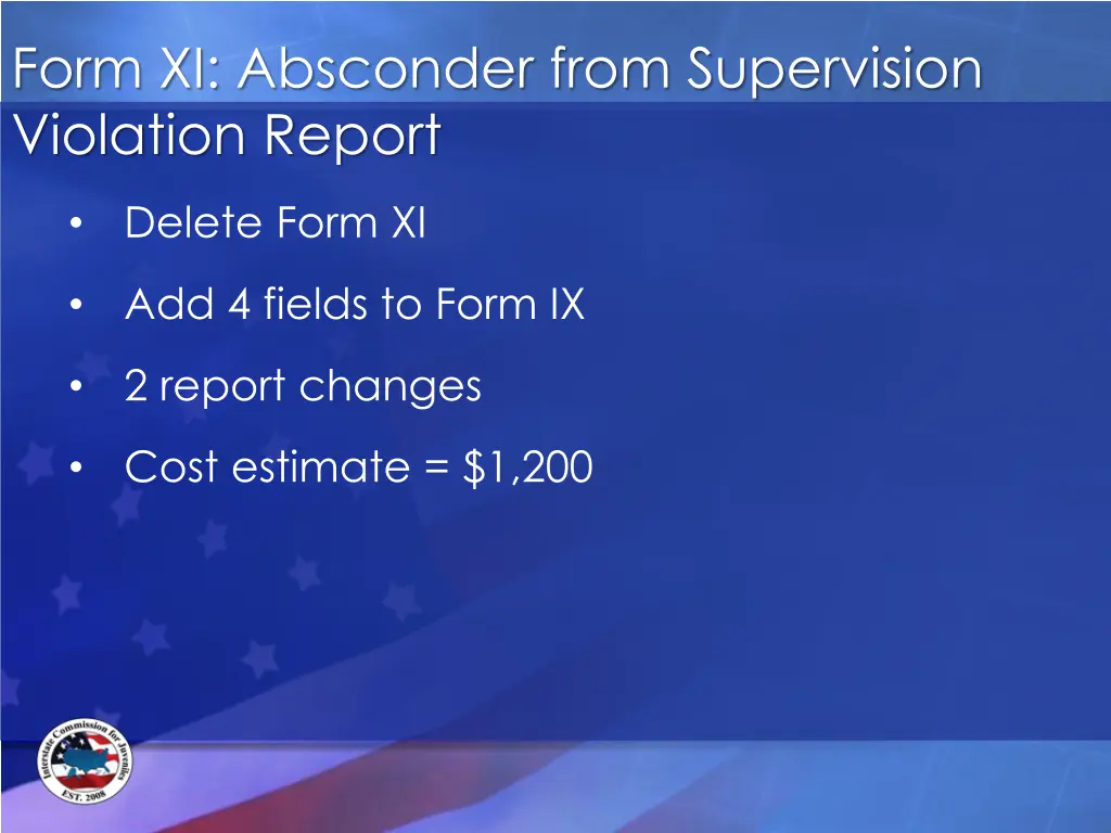 form xi absconder from supervision violation