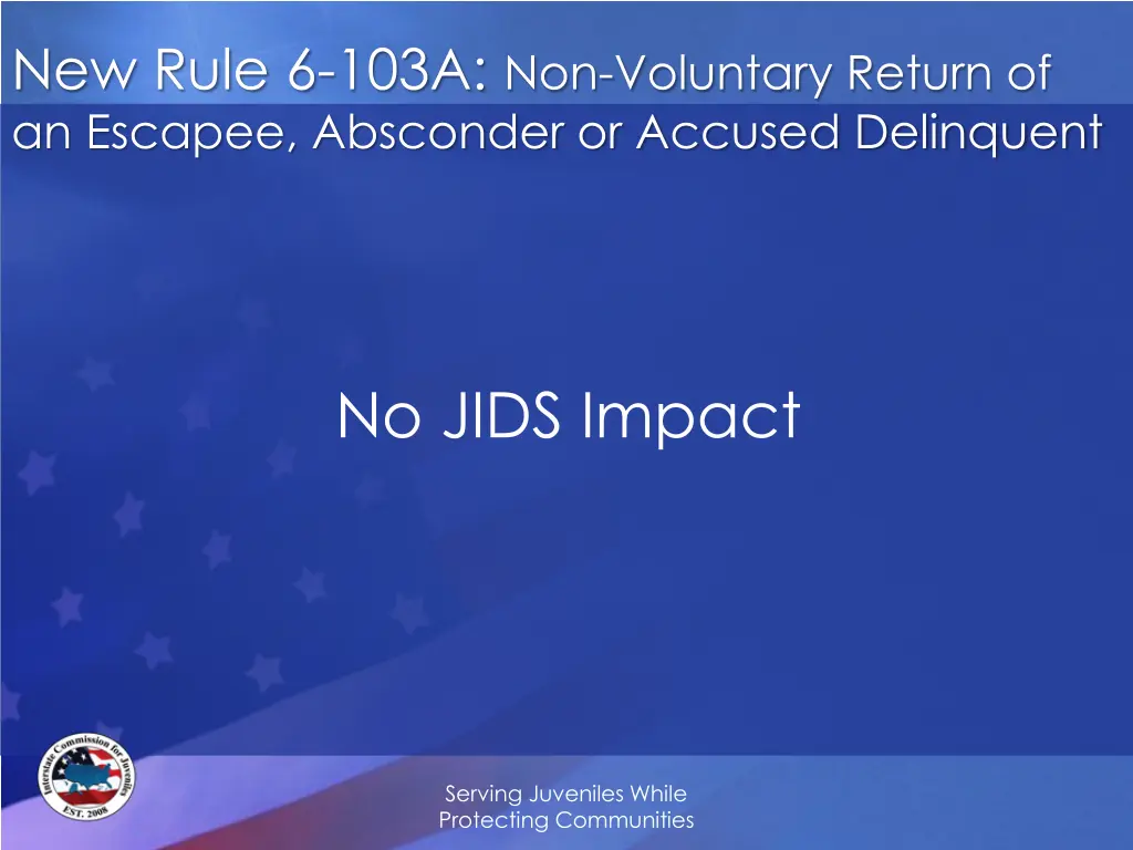 new rule 6 103a non voluntary return