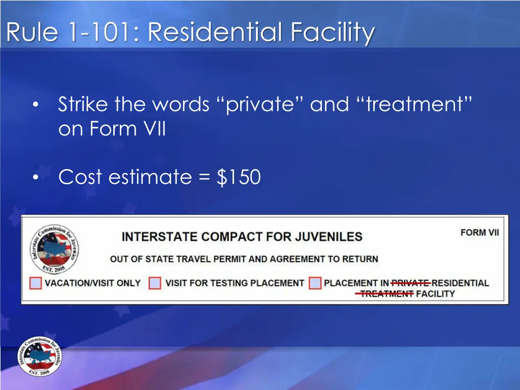 rule 1 101 residential facility