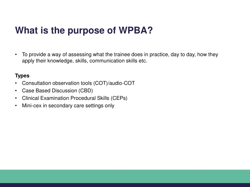 what is the purpose of wpba