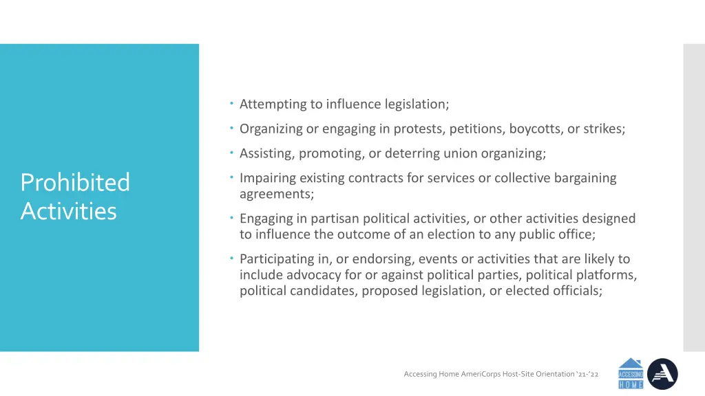 attempting to influence legislation
