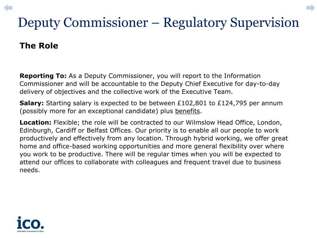 deputy commissioner regulatory supervision