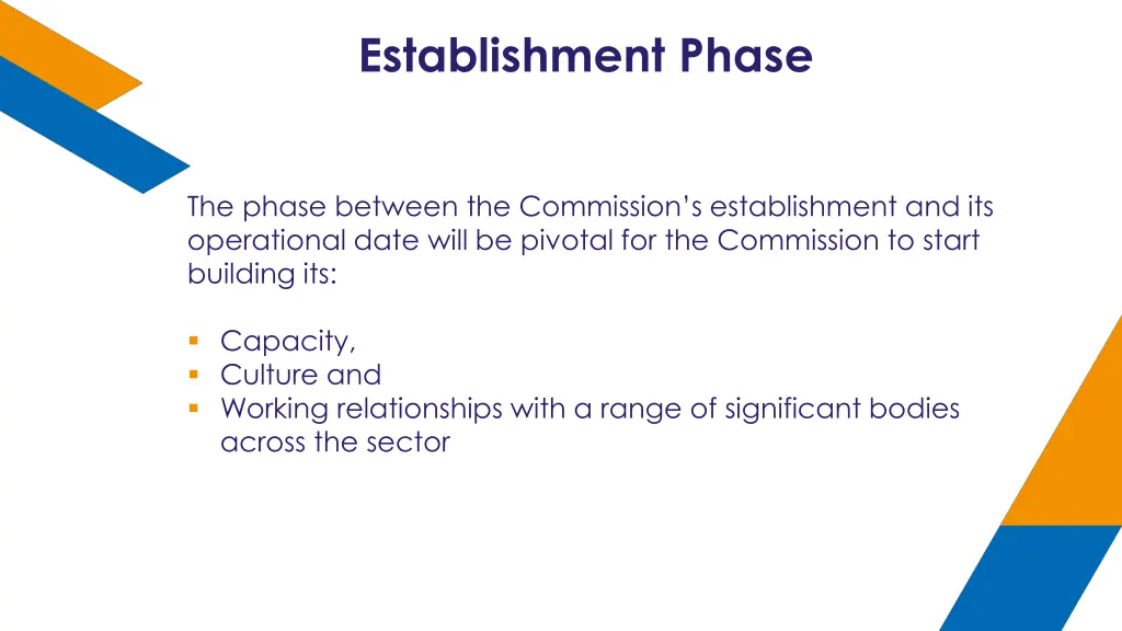 establishment phase