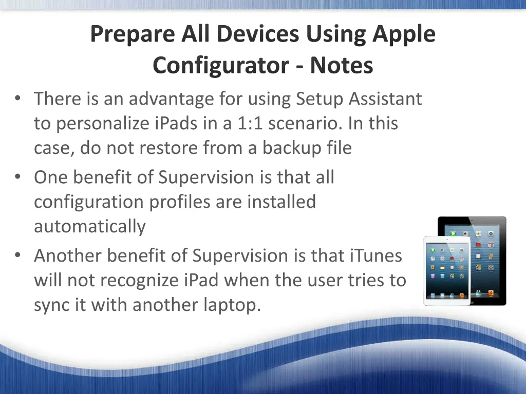 prepare all devices using apple configurator 3