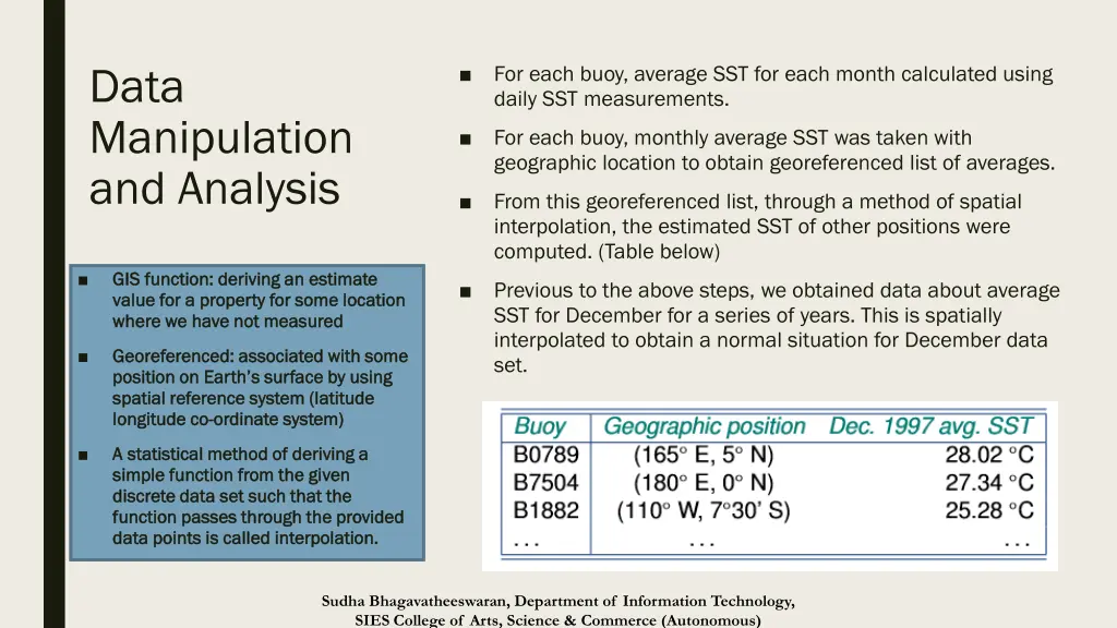 data manipulation and analysis