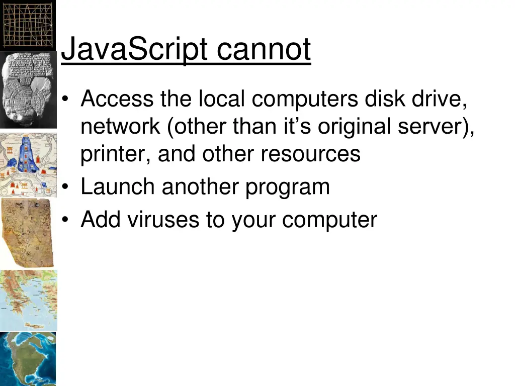 javascript cannot