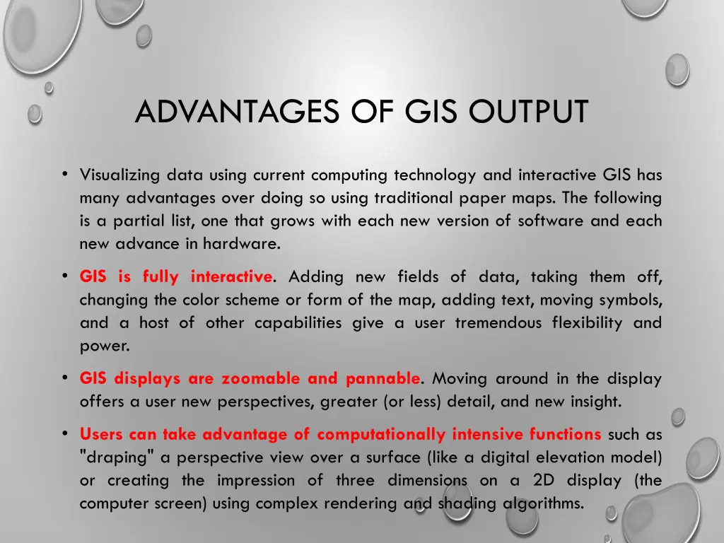 advantages of gis output