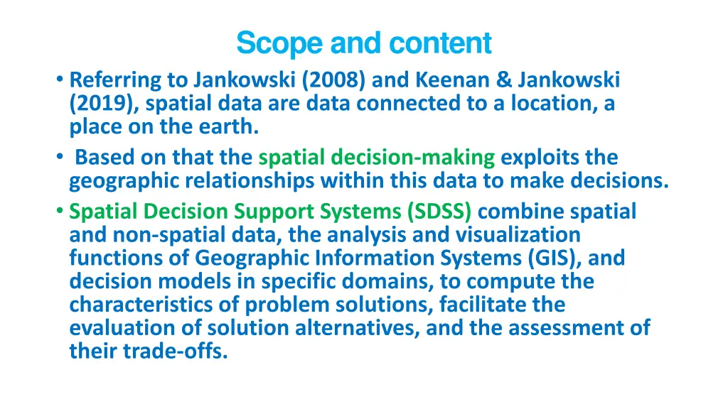 scope and content