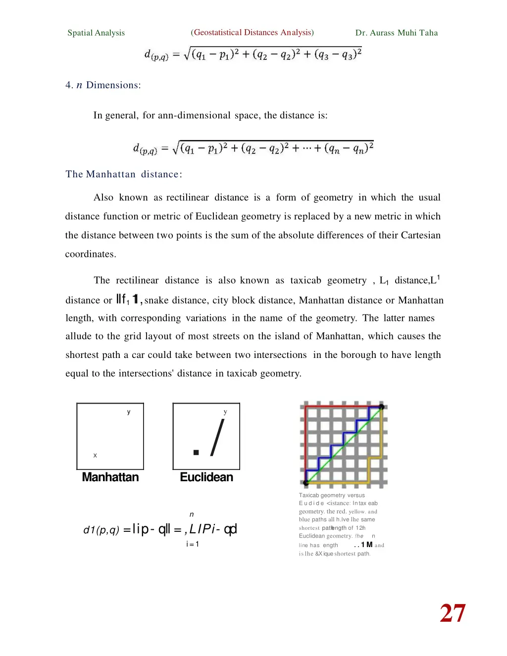 geostatistical distances analysis 3