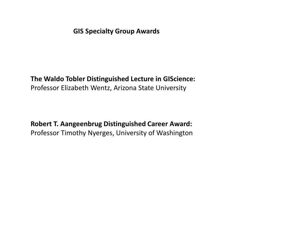 gis specialty group awards