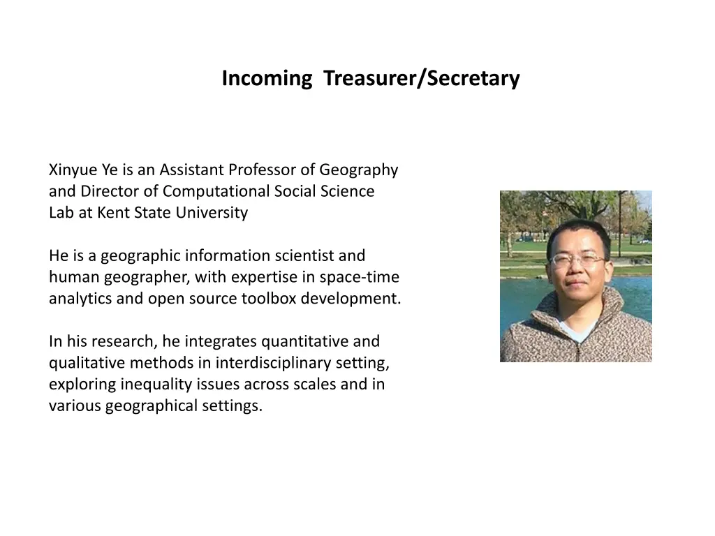 incoming treasurer secretary