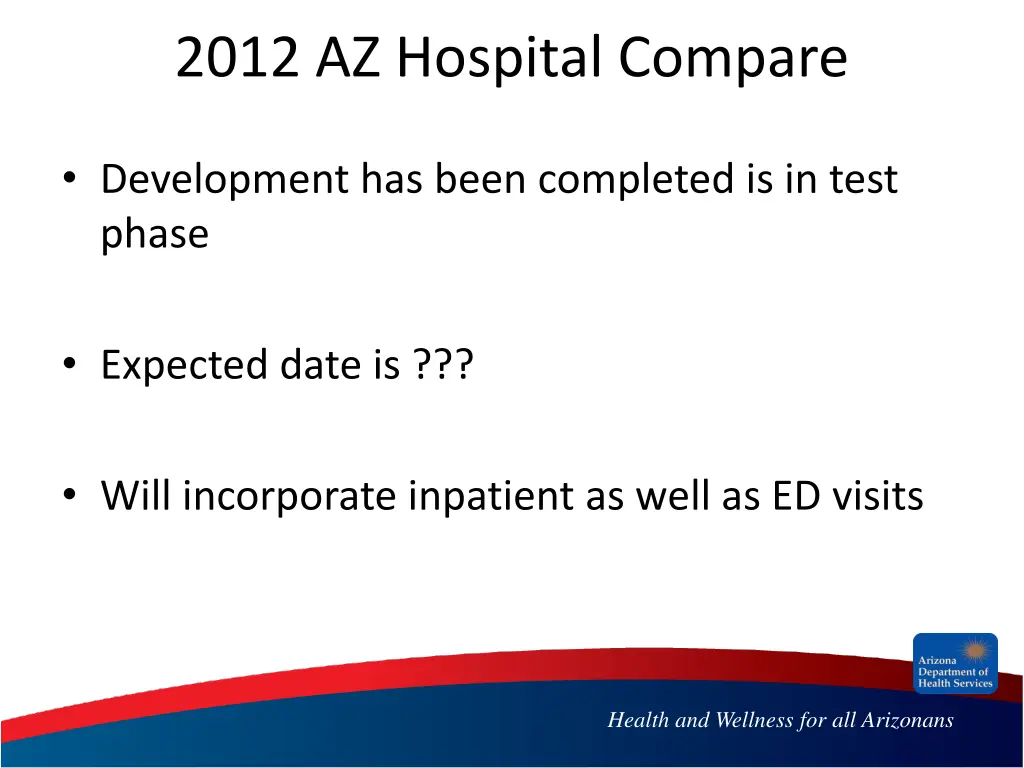 2012 az hospital compare