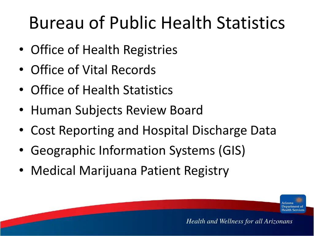 bureau of public health statistics 1