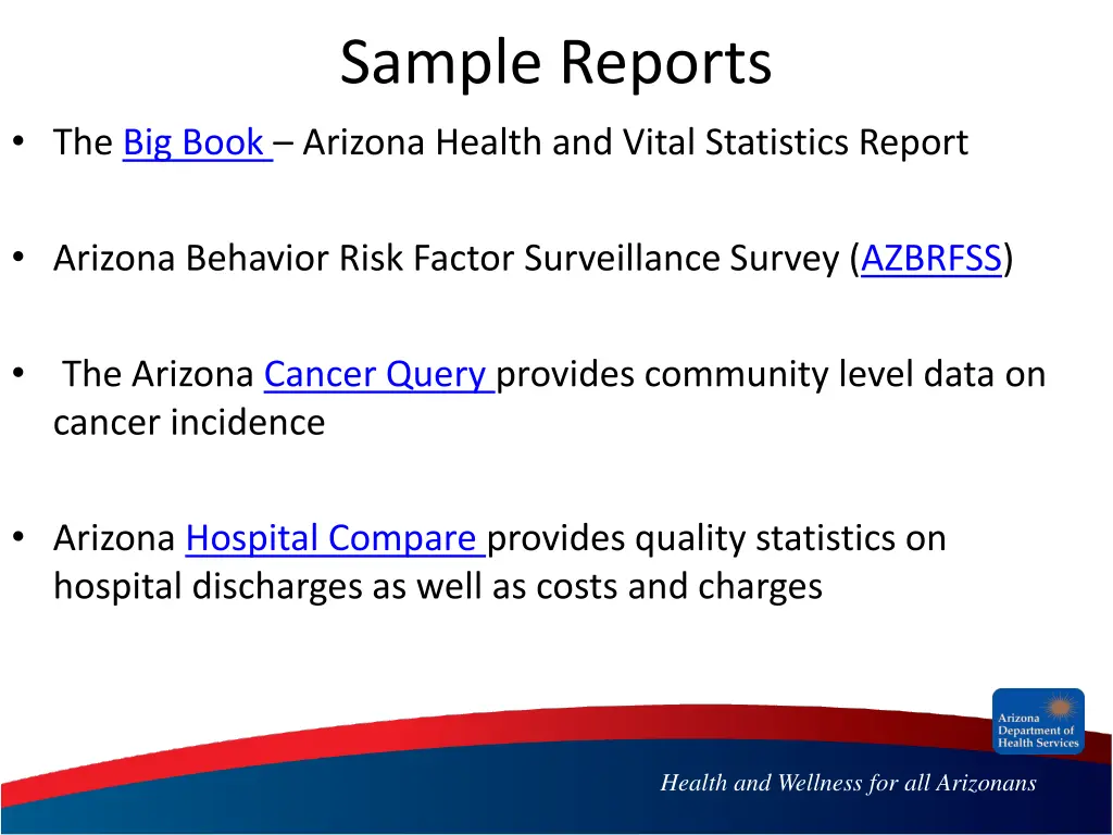 sample reports