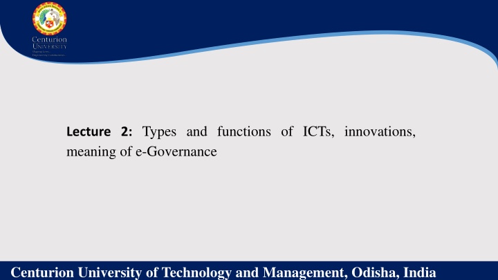 lecture 2 types and functions of icts innovations