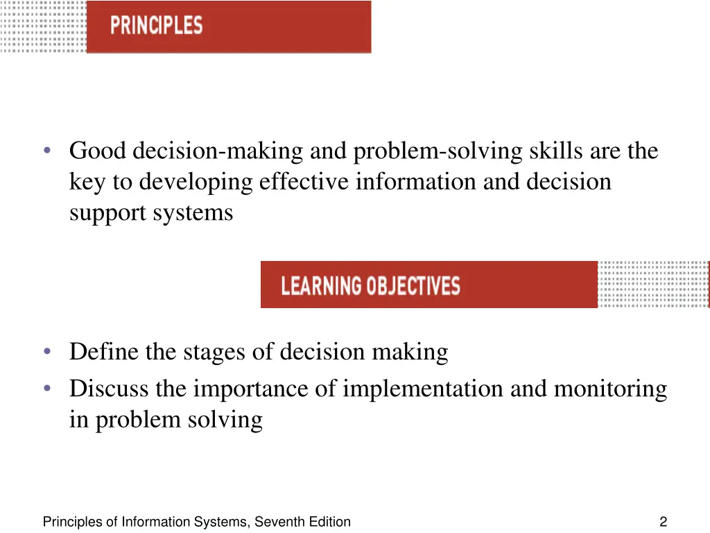 good decision making and problem solving skills