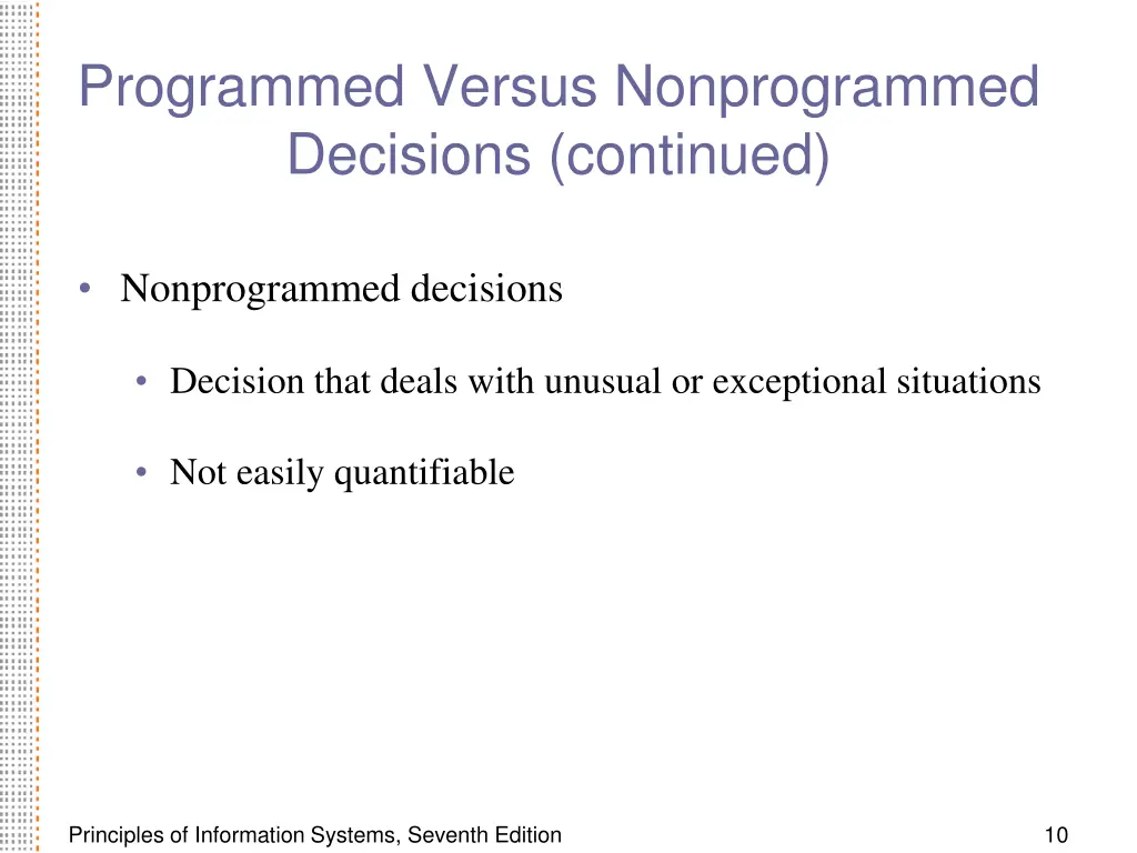 programmed versus nonprogrammed decisions 1