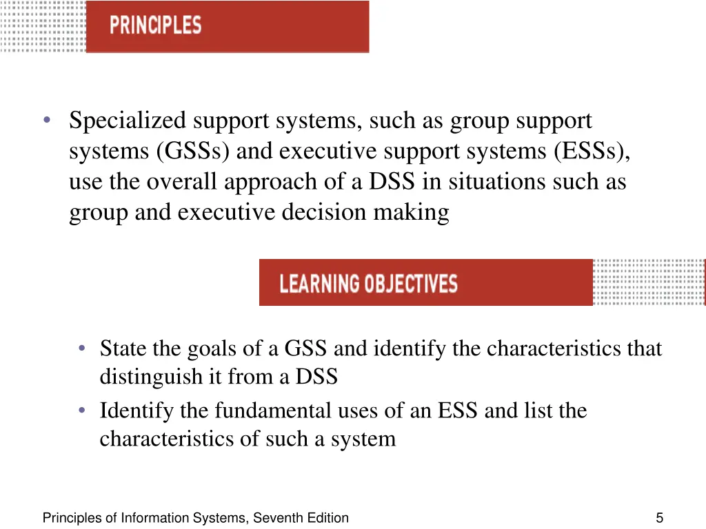 specialized support systems such as group support