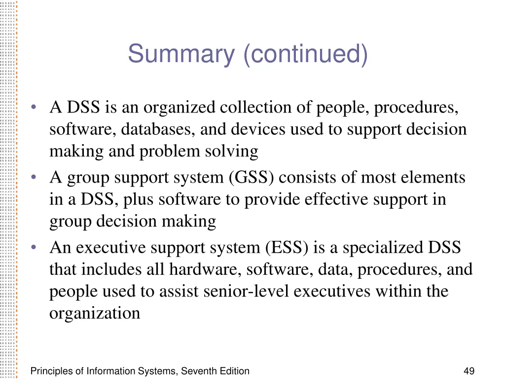 summary continued 1