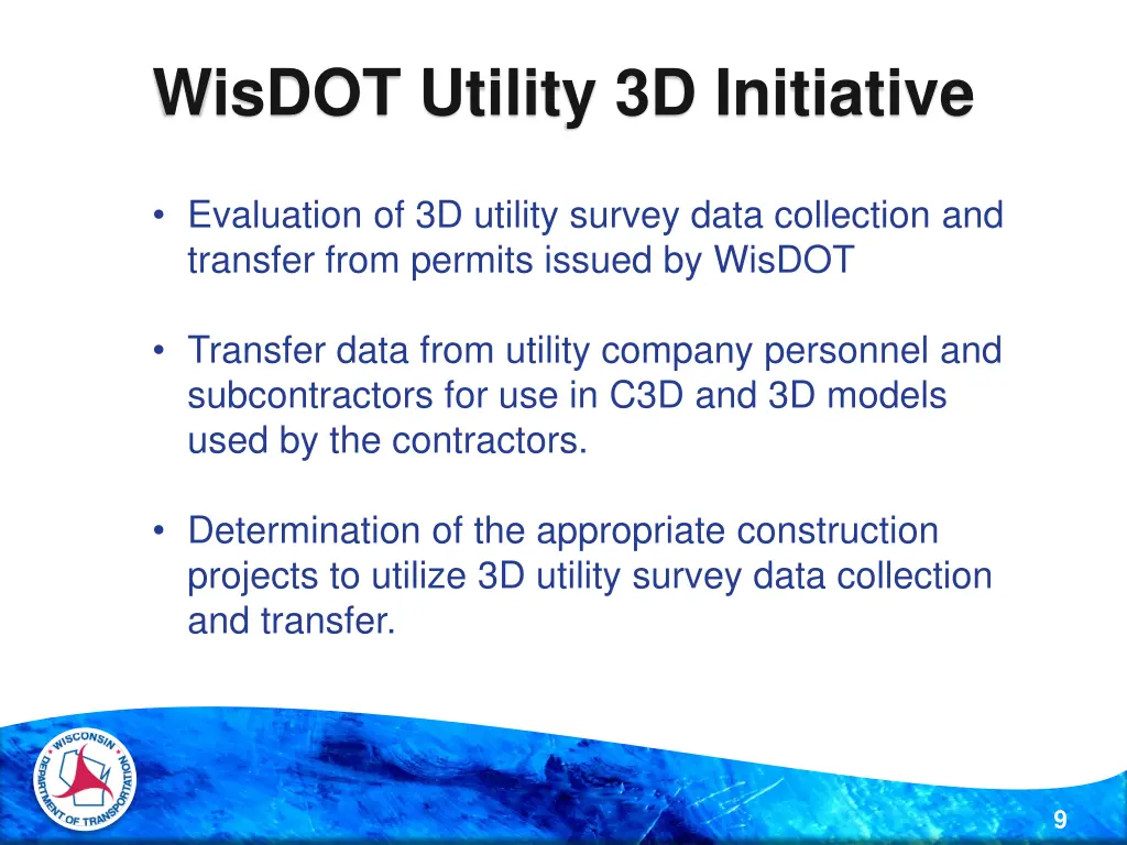 wisdot utility 3d initiative 1