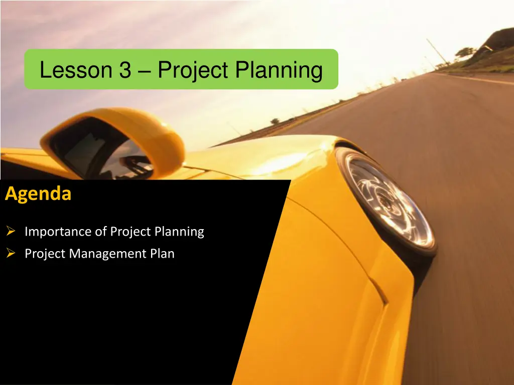 lesson 3 project planning