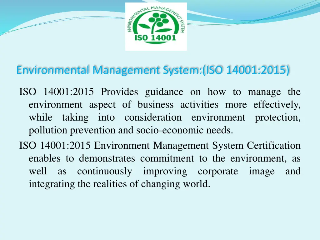 environmental management system iso 14001 2015